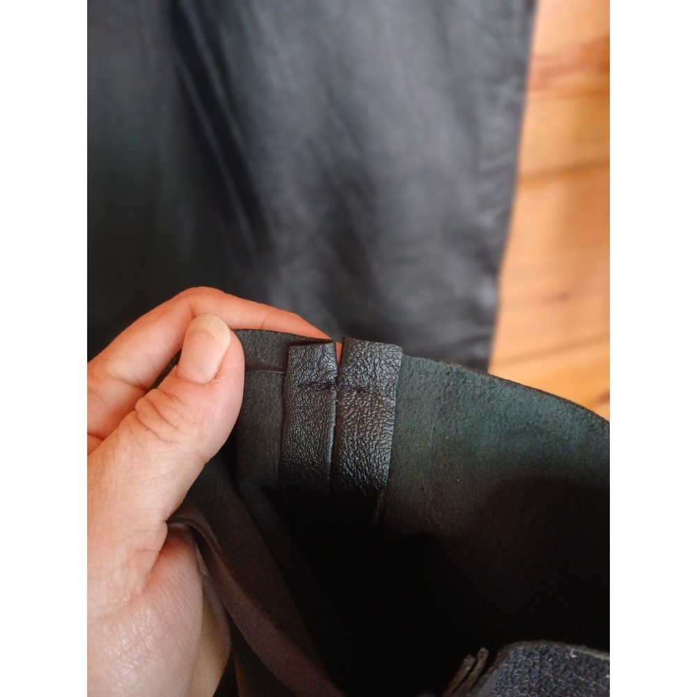 USA Bikers Dream Apparel Leather Pants [Broken Front Button]‎ Women's 3 / 4 31" - Picture 7 of 11